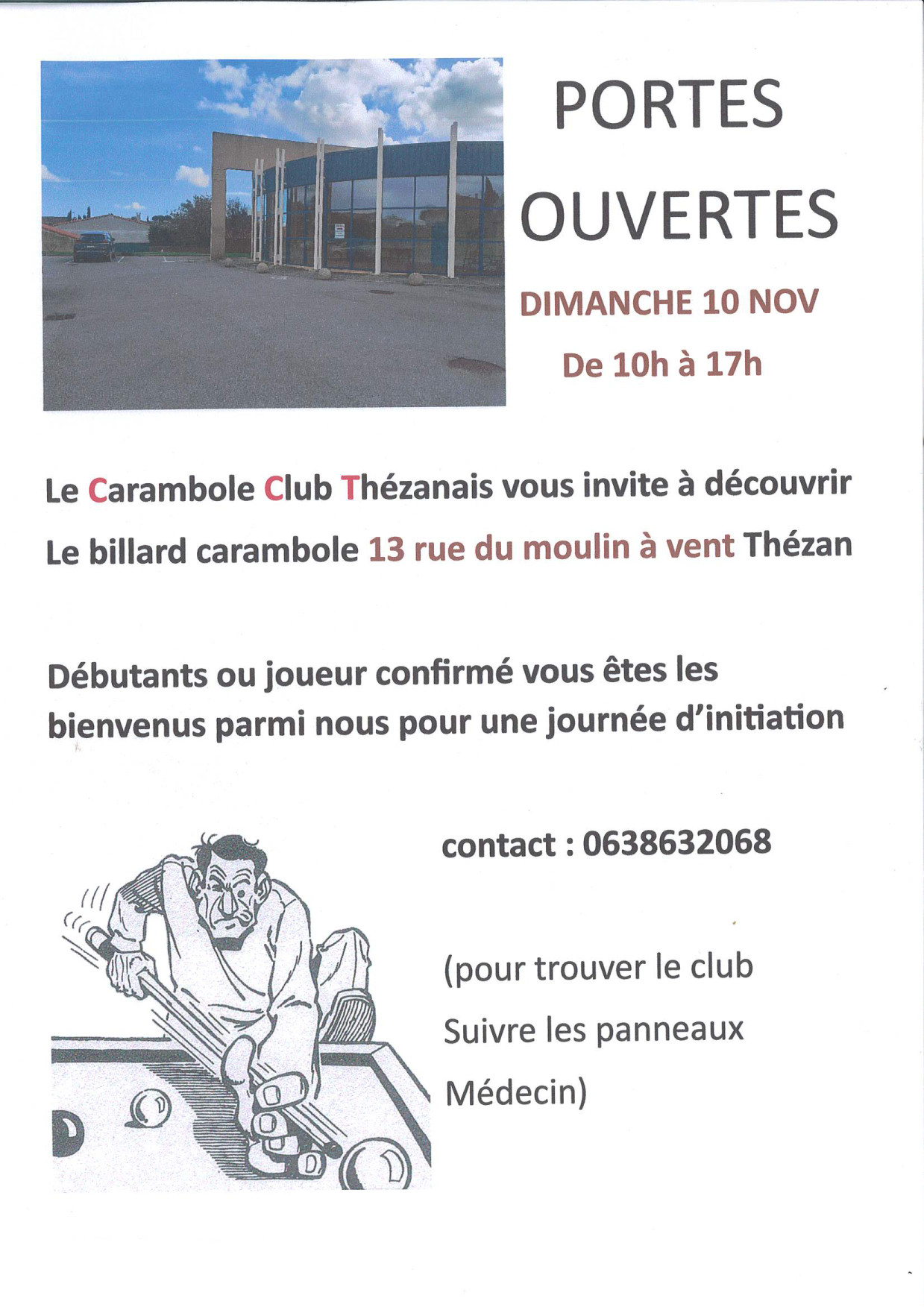 Journée portes ouvertes du Billard Carambole Club
