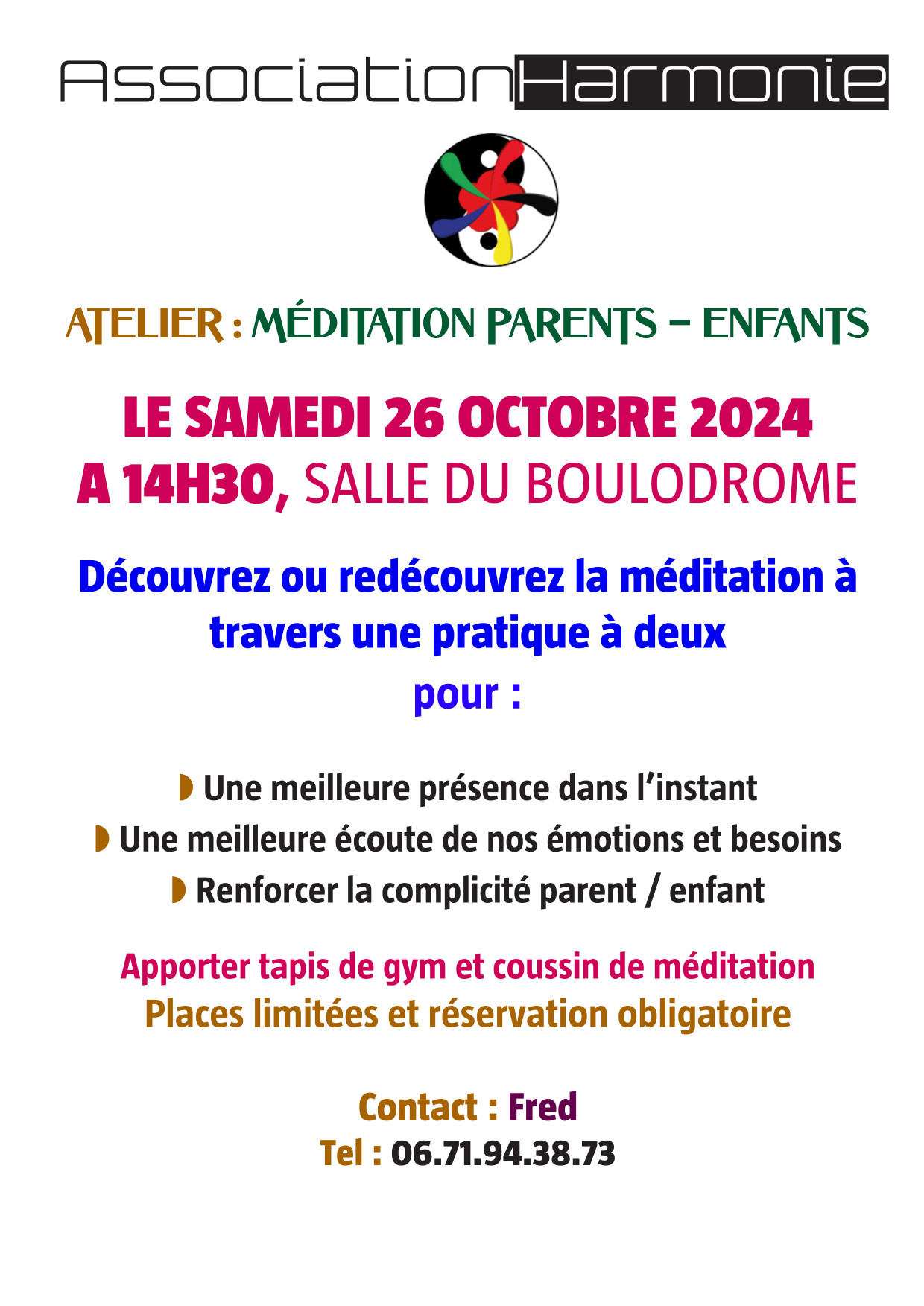 Atelier : Médiation parents/enfants