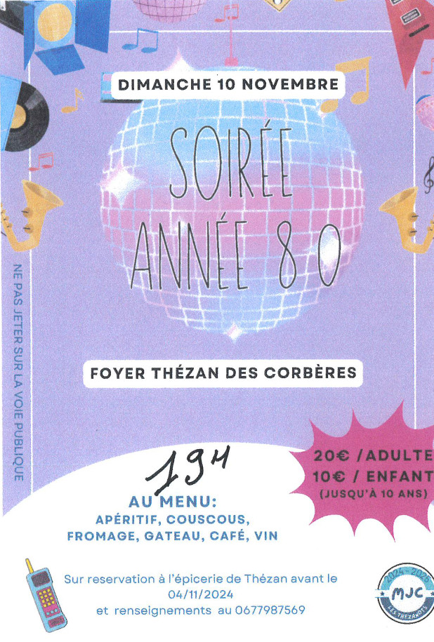 Soirée année 80