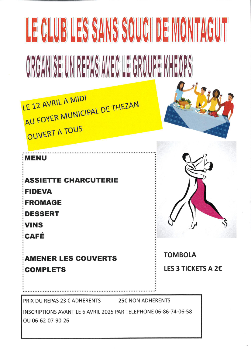 Repas Club des sans soucis de Montagut